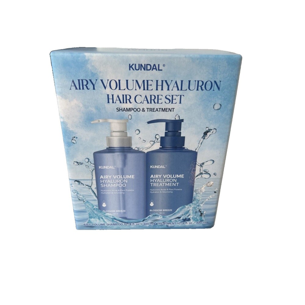 KUNDAL Airy Volume Hyaluron Hair Care Shampoo & Treatment Set 2pcs x 10.14 Fl oz